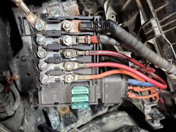 Fuse block and battery terminal repair